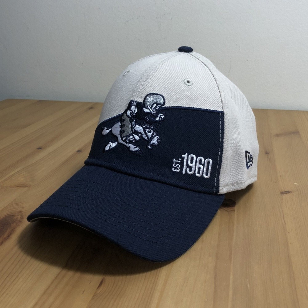 Dallas Cowboys New Era 39THIRTY 2023 Historic Throwback Retro Hat Cap M/L Navy